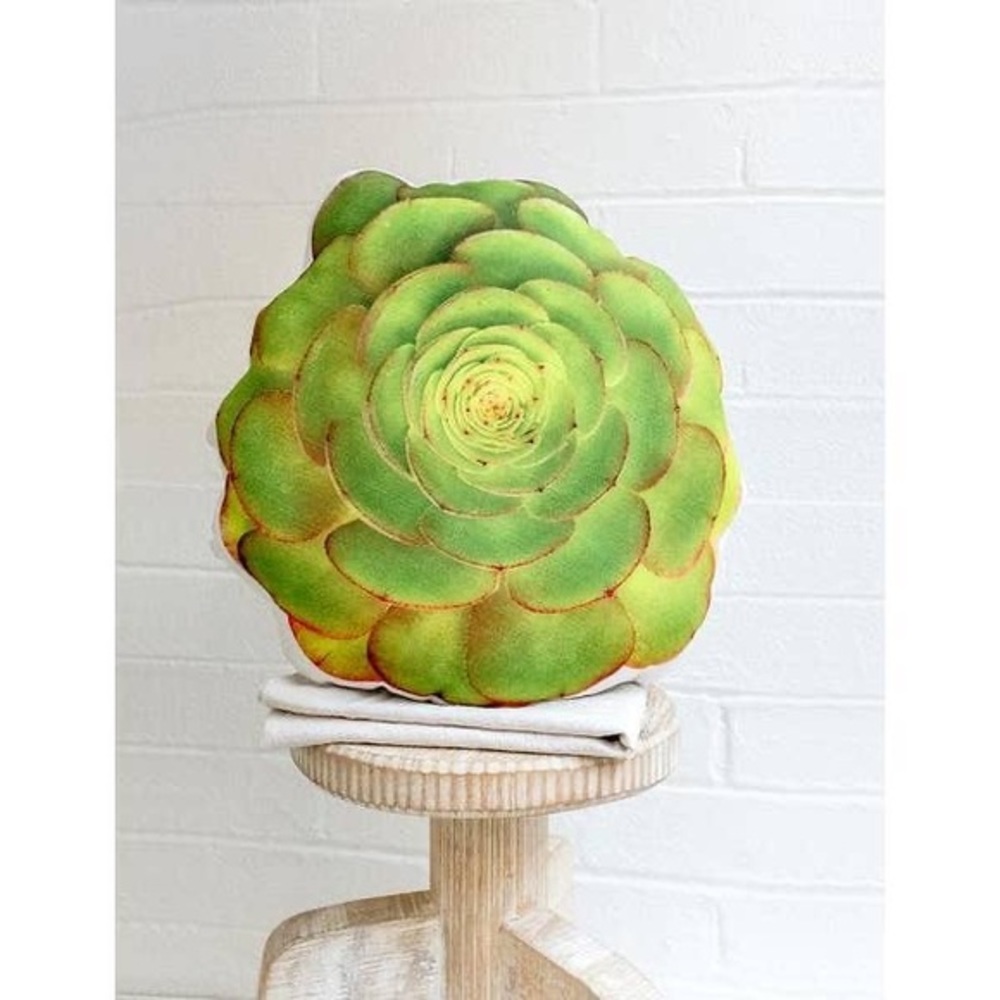 🆕 Fire Rosetta Succulent Linen Pillow